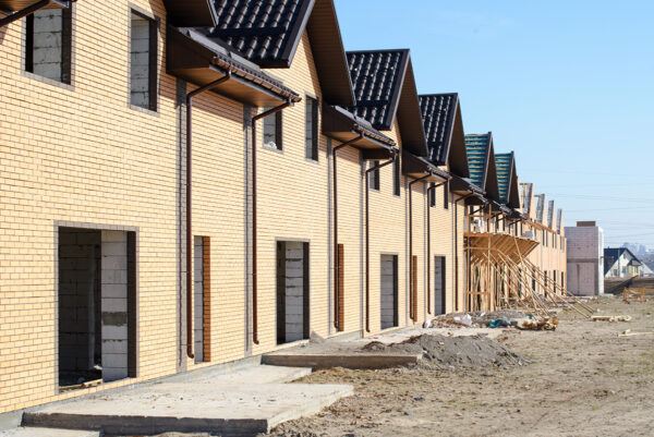Newly built homes in a residential estate